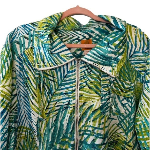 Ruby Rd. Linen Blend Zip Front Jacket - Picture 3 of 8